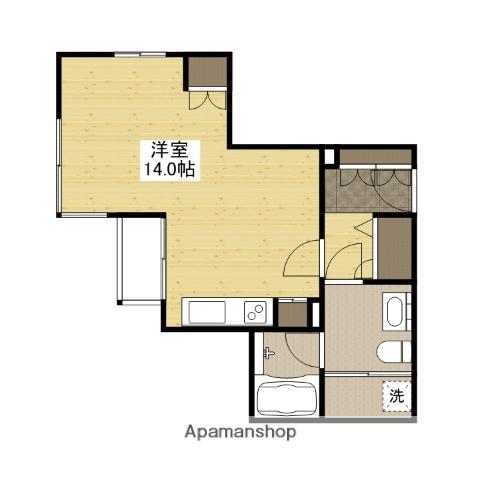 パインヒルズ東白島(ワンルーム/7階)の間取り写真