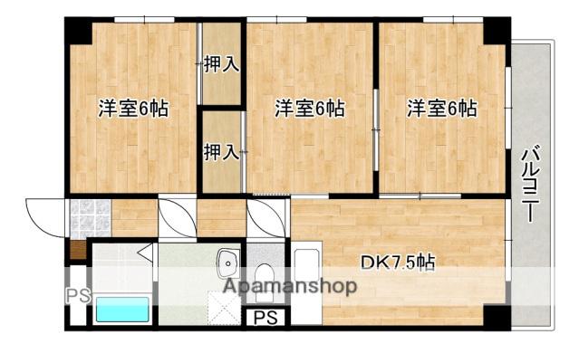 FORウエスト千同(3DK/3階)の間取り写真