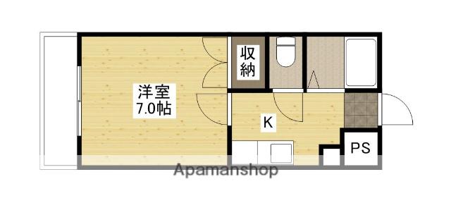 カーサ青崎Ⅰ(1K/3階)の間取り写真