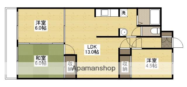 ヘルックワセダ(3LDK/3階)の間取り写真