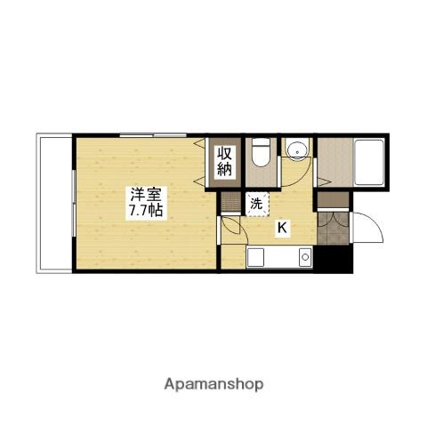 リベルテコアミ(1K/4階)の間取り写真