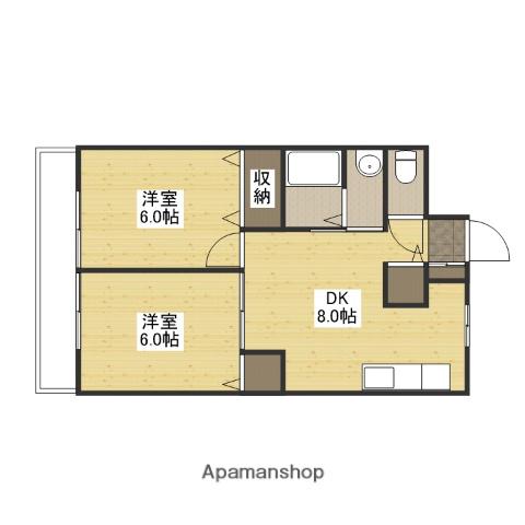 第3広田ビル(2DK/4階)の間取り写真