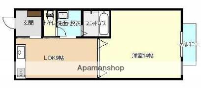 大田ビル(1LDK/3階)の間取り写真