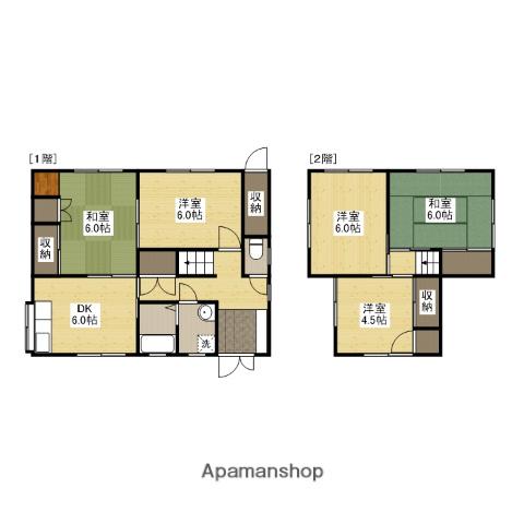 広島電鉄宮島線 修大協創中高前駅 徒歩21分 2階建 築41年(5DK)の間取り写真
