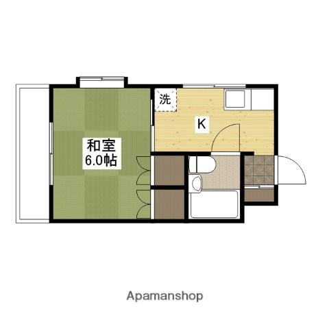 胡子屋ビル(1K/4階)の間取り写真