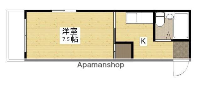 パレグレース和田(1K/3階)の間取り写真