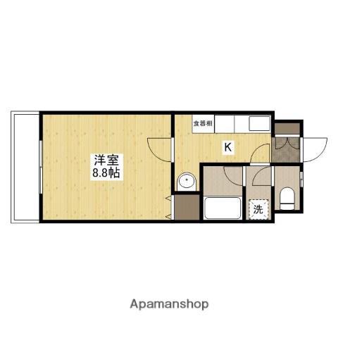 ロイアルアークKOHNO(1K/3階)の間取り写真