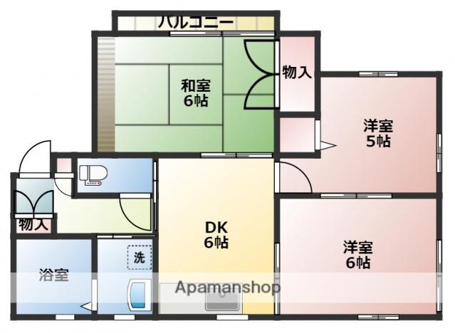 クローンベルク旭 A(2LDK/2階)の間取り写真