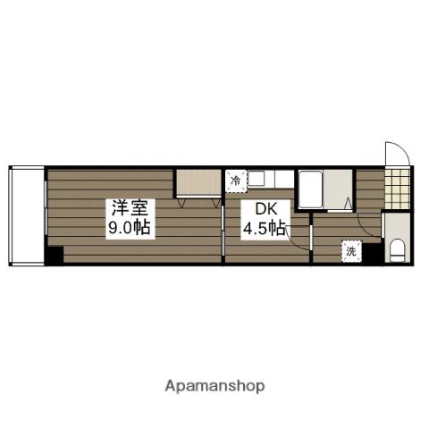 アルモシティハイツ(1DK/6階)の間取り写真