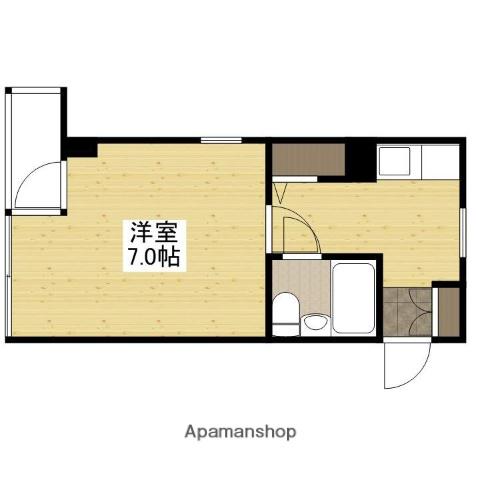 第12片山ビル(1K/3階)の間取り写真