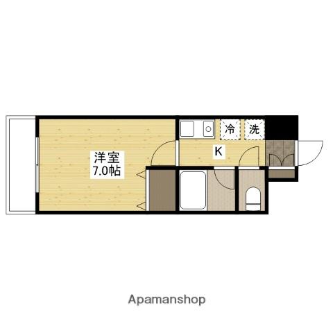シャローム五日市(1K/4階)の間取り写真