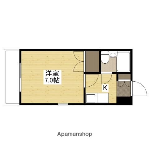 第2橋本ビル(1K/3階)の間取り写真