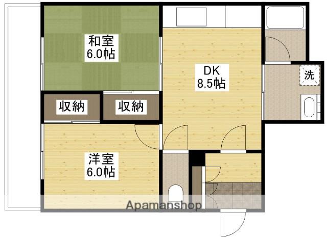 第2イノウエビル(2DK/9階)の間取り写真