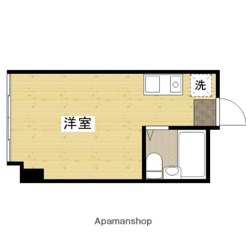 メゾン香川(ワンルーム/2階)の間取り写真
