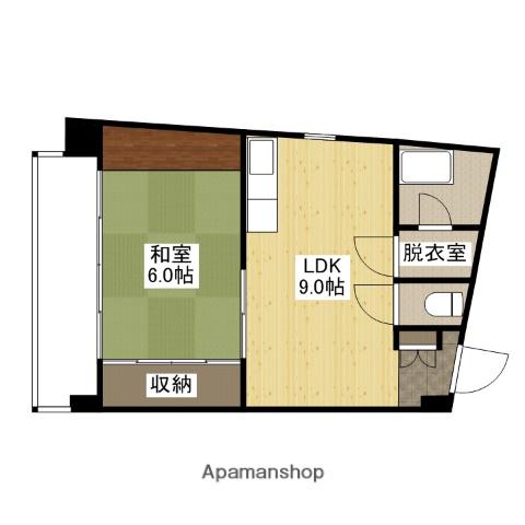 和秀大須賀ビル(1LDK/4階)の間取り写真
