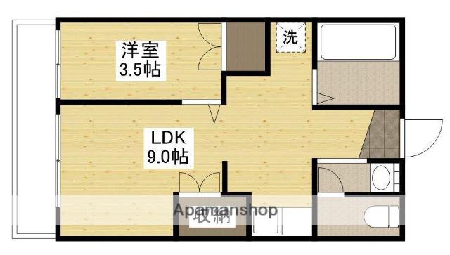 フジビル23(1LDK/4階)の間取り写真
