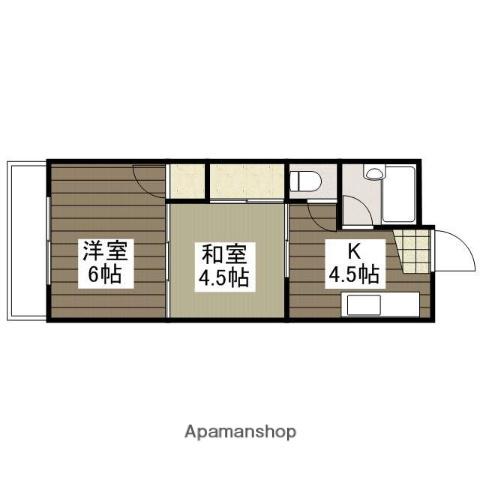 ファミリー希美香(2K/4階)の間取り写真