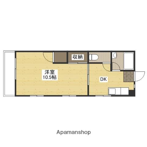 ファミリー希美香(1DK/5階)の間取り写真