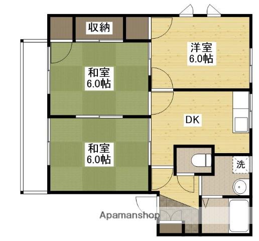 フレグランス戸田(3DK/2階)の間取り写真