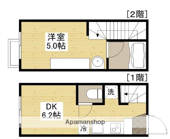 87Gラポール本浦(1DK/1階)の間取り写真