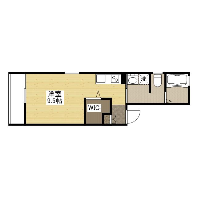 ヴィラヒサミ(ワンルーム/3階)の間取り写真