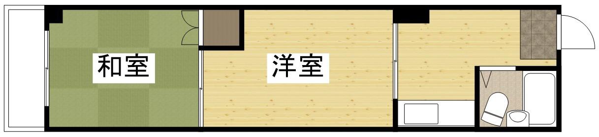 第2イギリス館(2K/3階)の間取り写真