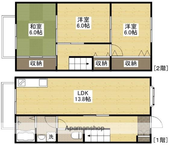 フルハウス（１３−２４−８）(3LDK)の間取り写真