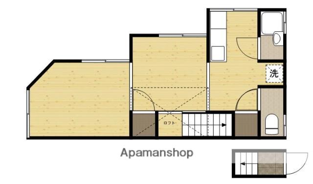 ALL AGES APARTMENT(ワンルーム/2階)の間取り写真