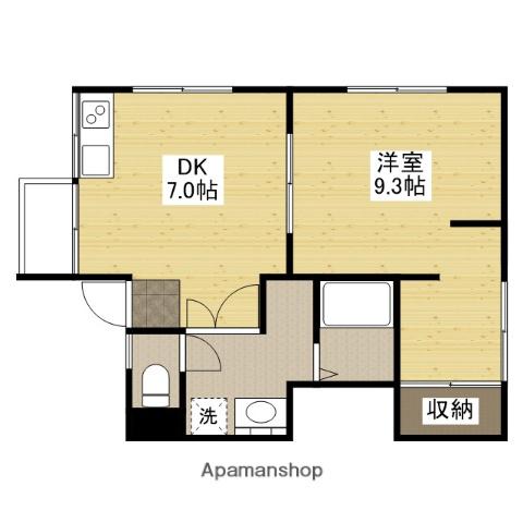レジデンス牛田(1DK/2階)の間取り写真