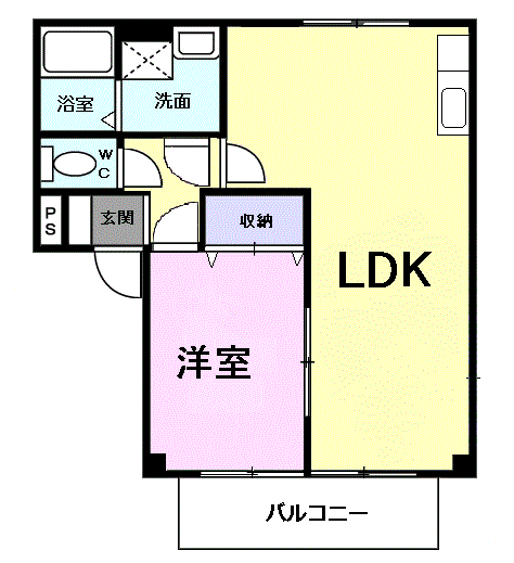 可部線 梅林駅(広島) 徒歩6分 2階建 築35年(1LDK/2階)の間取り写真