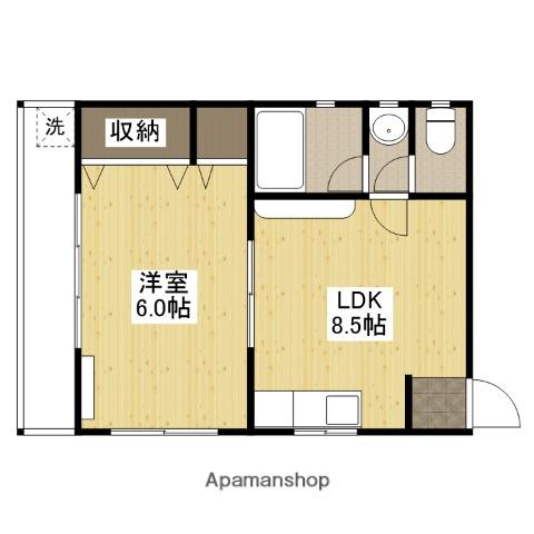 和泉ビル(1LDK/2階)の間取り写真