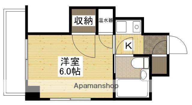 アルテミス安芸(1K/4階)の間取り写真