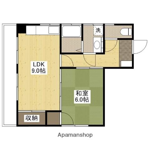 前田ビル(1LDK/4階)の間取り写真