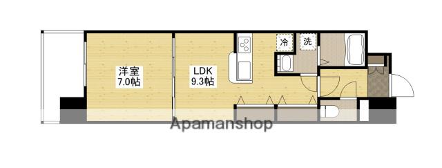 M・TERRAZA吉島東(1LDK/4階)の間取り写真