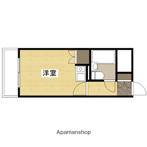 サンライズ可部(ワンルーム/5階)の間取り写真