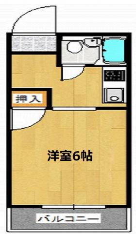 アトラス昭和町(1K/3階)の間取り写真