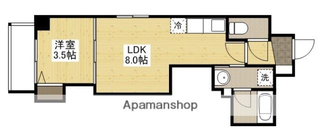 月光住吉町(1LDK/3階)の間取り写真