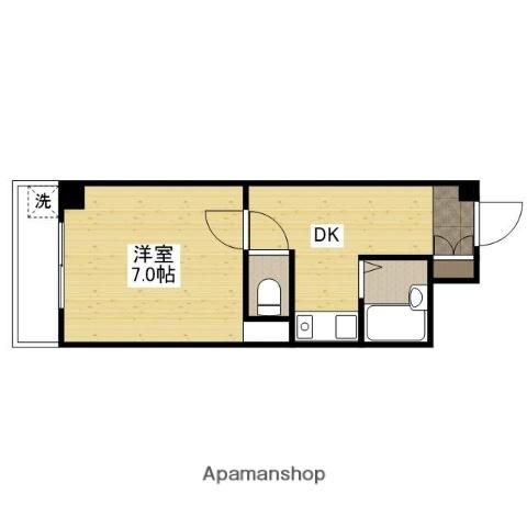 青木ビル(1K/3階)の間取り写真