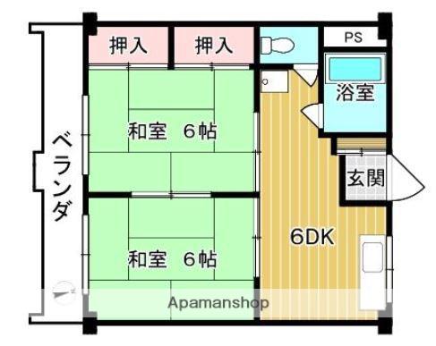 村上ビル(2DK/3階)の間取り写真