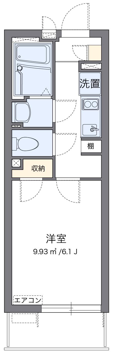クレイノ西川口(1K/3階)の間取り写真
