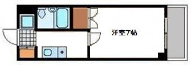 第15片山ビル(1K/2階)の間取り写真