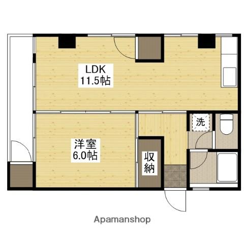ラヴェール西川口(1LDK/2階)の間取り写真