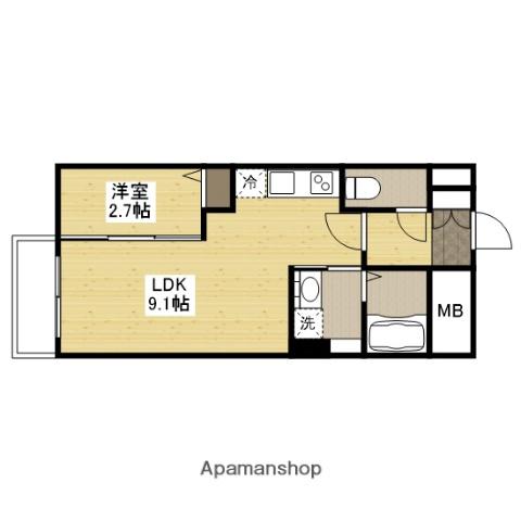 月光南観音弐番館(1LDK/1階)の間取り写真