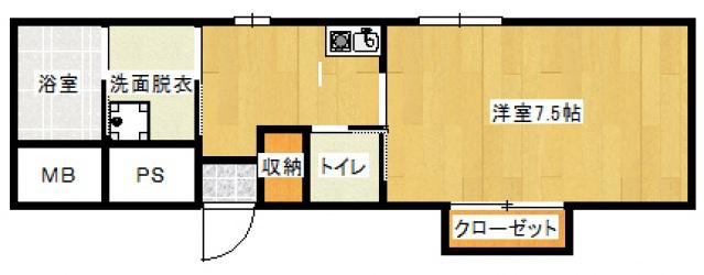 FS BLDG(1K/2階)の間取り写真