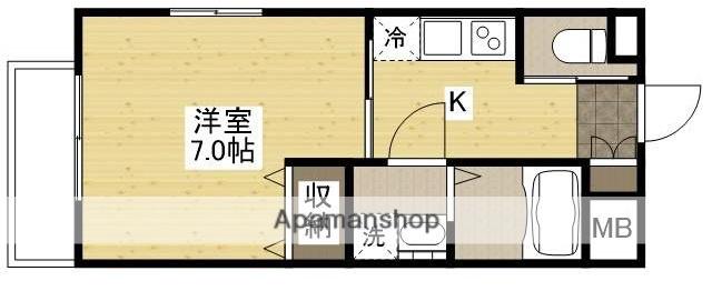 SOL緑ヶ丘(1K/2階)の間取り写真