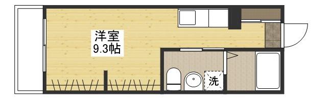 コンフォール海田(ワンルーム/2階)の間取り写真