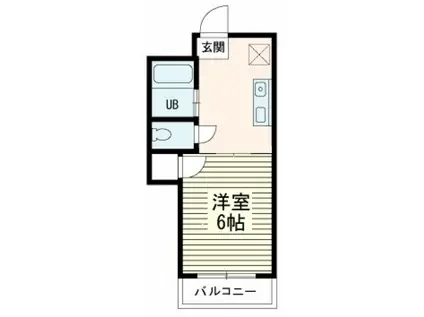 ポエム戸坂(1K/1階)の間取り写真