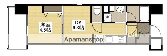 VELOCEⅤ(1DK/10階)の間取り写真