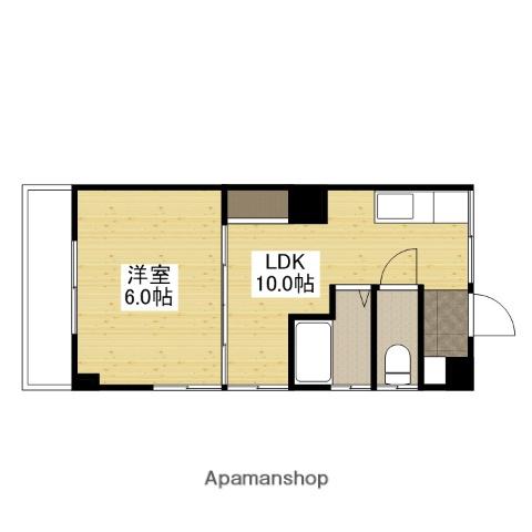 コーポ祥(1LDK/3階)の間取り写真