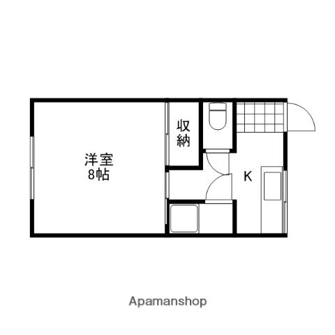 松尾ビル(1K/3階)の間取り写真